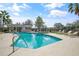 Beautiful community pool with palm trees and lounging area at 13413 Zori Ln, Windermere, FL 34786