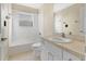 Neutral bathroom featuring a tub and vanity with ample counter space at 1827 Lindzlu St, Winter Garden, FL 34787