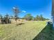 Spacious backyard featuring lush grass, perimeter trees, and a serene, open view at 249 Hamlet Loop, Davenport, FL 33837