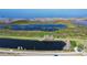 Overhead perspective of the waterfront area, highlighting the canal and the tranquil setting at 25 Lakeshore Blvd, St Cloud, FL 34769
