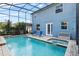Relaxing screened-in pool area with lounge chairs and a jacuzzi, perfect for enjoying the outdoors at 2933 White Cedar Cir, Kissimmee, FL 34741