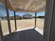 Covered patio with views of new construction and sand lot, ready for a new owner at 30158 Rustic Mill St, Mount Dora, FL 32757