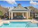 Community pool house with shaded seating and a pool view at 3403 Greenwich Village Blvd # 104, Orlando, FL 32835
