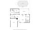 Detailed floor plan showcasing the layout of the home, including a pool and patio at 453 Weathersfield Ave, Altamonte Springs, FL 32714
