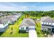 Beautiful aerial view of a well-maintained home surrounded by lush greenery and scenic pond views, perfect for serene living at 780 Livestock Loop, St Cloud, FL 34771