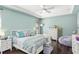 Calming main bedroom with trey ceiling, plush carpet, and windows for natural lighting at 12824 Penshurst Ln, Windermere, FL 34786