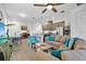 Inviting open-concept living space with a view of the kitchen and dining area at 2312 Datura Loop, St Cloud, FL 34772