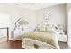 Bedroom with hardwood floors and decorative headboard at 2747 Kissimmee Bay Cir, Kissimmee, FL 34744