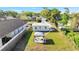 Aerial view of a home with backyard gazebo offering a serene outdoor retreat at 859 Neuse Ave, Orlando, FL 32804