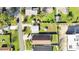 Overhead view of a neighborhood with backyard gazebo at 859 Neuse Ave, Orlando, FL 32804