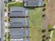 Aerial shot highlighting homes with screened pools and large backyards, ideal for outdoor activities at 8816 Cruden Bay Ct, Davenport, FL 33896