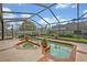 Beautiful screened pool area with lush landscaping, perfect for relaxation and outdoor enjoyment at 1002 Ohanlon Ct, Oviedo, FL 32765