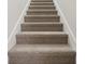 Carpeted staircase leading to the upper level of the home, providing a comfortable transition between floors at 1893 Rafton Rd, Apopka, FL 32703
