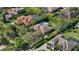 Aerial view of the property showcasing the backyard with screened lanai and lush surroundings at 2008 Water Key Dr, Windermere, FL 34786