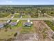An aerial view of several homes, each with spacious yards and lush landscaping at 2430 Park Ave, Indian Lake Estates, FL 33855