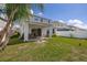 Wide backyard featuring a covered patio, lush lawn, and well-maintained landscaping at 2817 Noble Crow Dr, Kissimmee, FL 34744