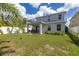 Spacious backyard featuring a covered patio, lush lawn, and well-maintained landscaping at 2817 Noble Crow Dr, Kissimmee, FL 34744