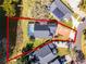Top-down aerial showcasing a property with a screened-in pool, neat landscaping, and a charming neighborhood setting at 352 Misty Oaks Run, Casselberry, FL 32707