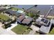 Aerial view of the property showcasing the pool, landscaping, and waterfront location at 382 Riverside Dr, Ormond Beach, FL 32176