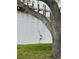 Backyard waterfront view with a large tree and a Great Blue Heron standing in the water at 382 Riverside Dr, Ormond Beach, FL 32176