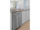 Modern kitchen features stainless steel dishwasher, white cabinets and stylish granite countertops at 3917 Diving Dove Ln, Bartow, FL 33830