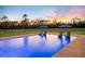Serene pool scene featuring lounge chairs partially submerged under umbrellas, set against a tranquil landscape at 5500 State Road 33, Clermont, FL 34714