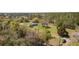 Aerial view of a home with a well-kept lawn, surrounded by green trees and natural beauty, offering privacy at 7322 Groveland Farms Rd, Groveland, FL 34736
