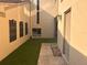 Exterior with walkway leading to the front door with lush landscaping and decorative wall hangings at 117 Starling Ln, Longwood, FL 32779