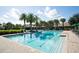 Community pool with lap lanes, palm trees, and lounge chairs at 145 Old Moss Cir, Deland, FL 32724