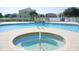 Close up of a hot tub and pool with plenty of lounge chairs at 1523 Still Dr, Clermont, FL 34714
