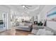 Bright, modern living room with seamless flow into the kitchen, dining, and other living spaces at 17117 Heartwood Loop, Winter Garden, FL 34787