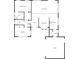 Detailed floor plan of a home highlighting the primary bedroom, living room, kitchen, and garage at 1738 Athens Ct, Lakeland, FL 33803