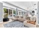 Spacious living room featuring an accent rug, large sectional sofa, modern windows, and access to outdoor entertaining areas at 1943 Wingfield Dr, Longwood, FL 32779