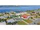 Scenic overhead view of the neighborhood with waterfront access to marinas and bay views from above at 3226 S Peninsula Dr, Daytona Beach Shores, FL 32118