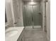 Modern bathroom featuring a glass-enclosed shower and a stylish vanity at 2005 Canton Park Dr, Winter Haven, FL 33881
