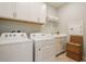 Bright laundry room features white appliances and cabinetry with a sink and countertop at 2721 Serenity Meadow Dr, Kissimmee, FL 34744