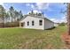 A modern home exterior with a well-maintained lawn and lush green trees surrounding the property at 7117 Sw 131St Ave, Ocala, FL 34481