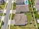 Aerial view of the property in a well-maintained residential neighborhood at 760 Annabell Ridge Rd, Minneola, FL 34715