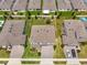 Aerial view of the property in a well-maintained residential neighborhood at 760 Annabell Ridge Rd, Minneola, FL 34715