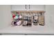 Stylish coffee bar area features a modern design with countertop, backsplash, and convenient coffee machines and mug rack at 760 Annabell Ridge Rd, Minneola, FL 34715