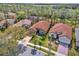 Aerial view of house showcasing lush landscaping in the neighborhood at 9346 San Jose Blvd, Howey In The Hills, FL 34737