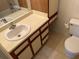 Bathroom vanity with a white sink and toilet at 1013 S Hiawassee Rd # 3626, Orlando, FL 32835