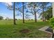 Lush backyard with mature trees and well-maintained lawn bordering the picturesque golf course at 2630 Albion Ave, Orlando, FL 32833