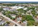 Aerial view of home outlined in red showing proximity to the local high school at 295 W Charlotte Ave, Eustis, FL 32726