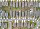 Aerial view of a neighborhood showcasing the layout and proximity of homes at 3764 Shoveler Ave, Leesburg, FL 34748