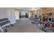 Community gym includes free weights, weight machines, and mirrors for a full body workout at 401 E Robinson St # 202, Orlando, FL 32801