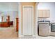 Hallway shot of laundry room, bedroom, and bi-fold closet at 4933 Raylene Way, St Cloud, FL 34771