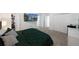 Spacious main bedroom featuring closet access, a TV, and green bedding at 15036 Willow Arbor Cir, Orlando, FL 32824