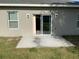 The backyard has a sliding door and a small concrete patio at 1958 Sawfish Dr, Kissimmee, FL 34759