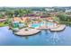 Aerial view of the waterpark pool area and clubhouse at 2647 Corvette Ln, Kissimmee, FL 34746